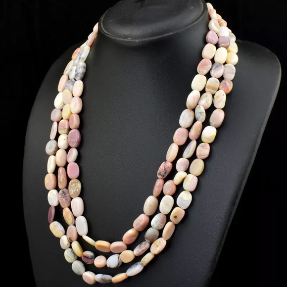 Genuine Australian pink opal statement necklaces - Picture 2 of 8